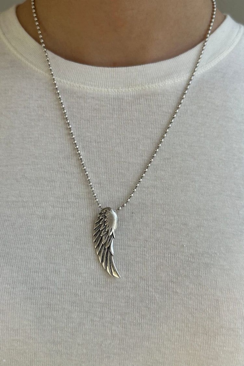 Collier Brandy Melville Angel Wing Argent | TSJ-63104229